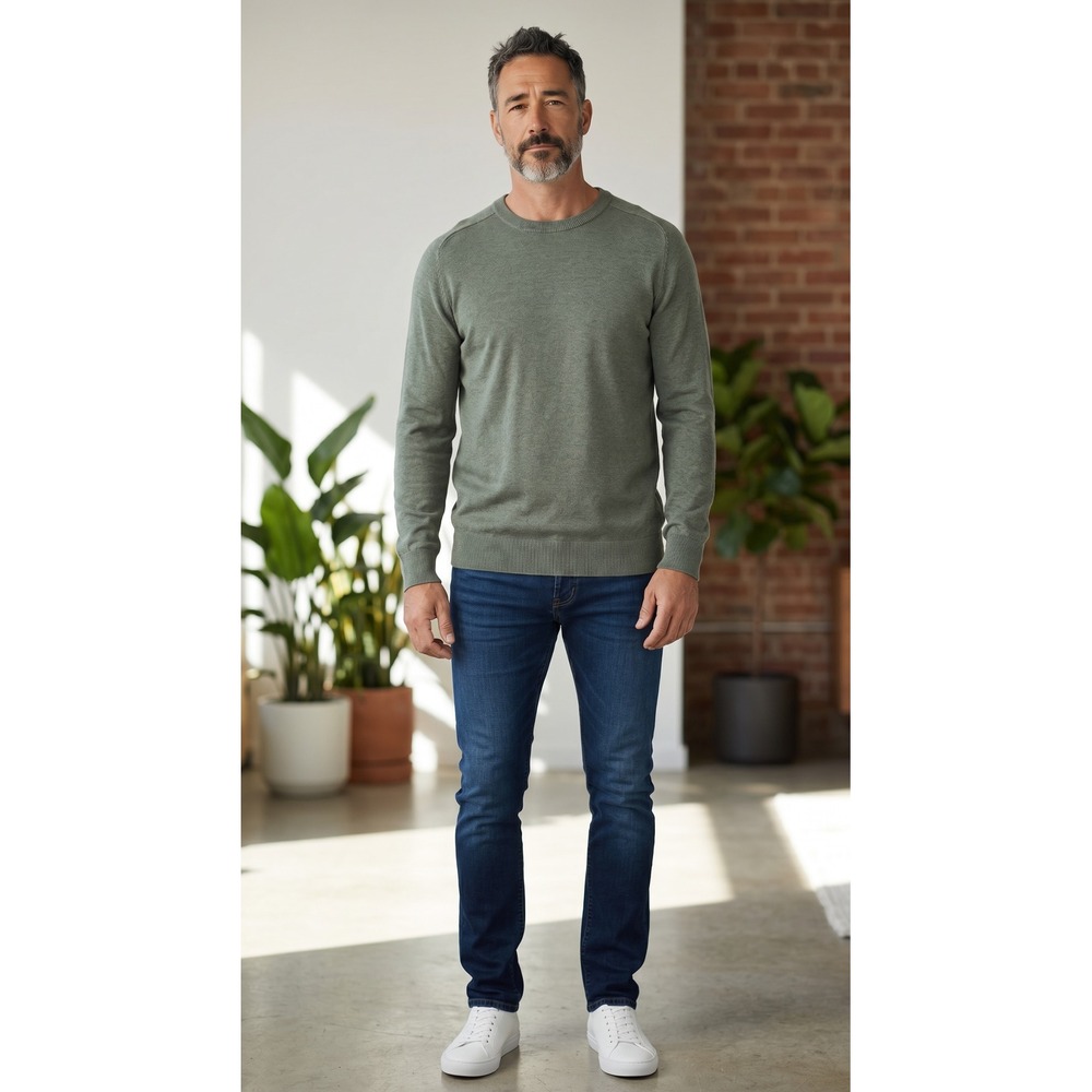 Sonoma Goods For Life Mens Sage Green Crewneck Knit‎ Sweater Size M